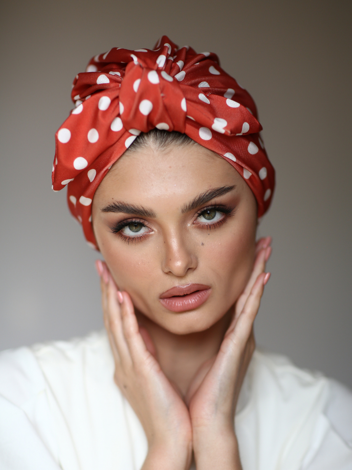 Orange dots turban