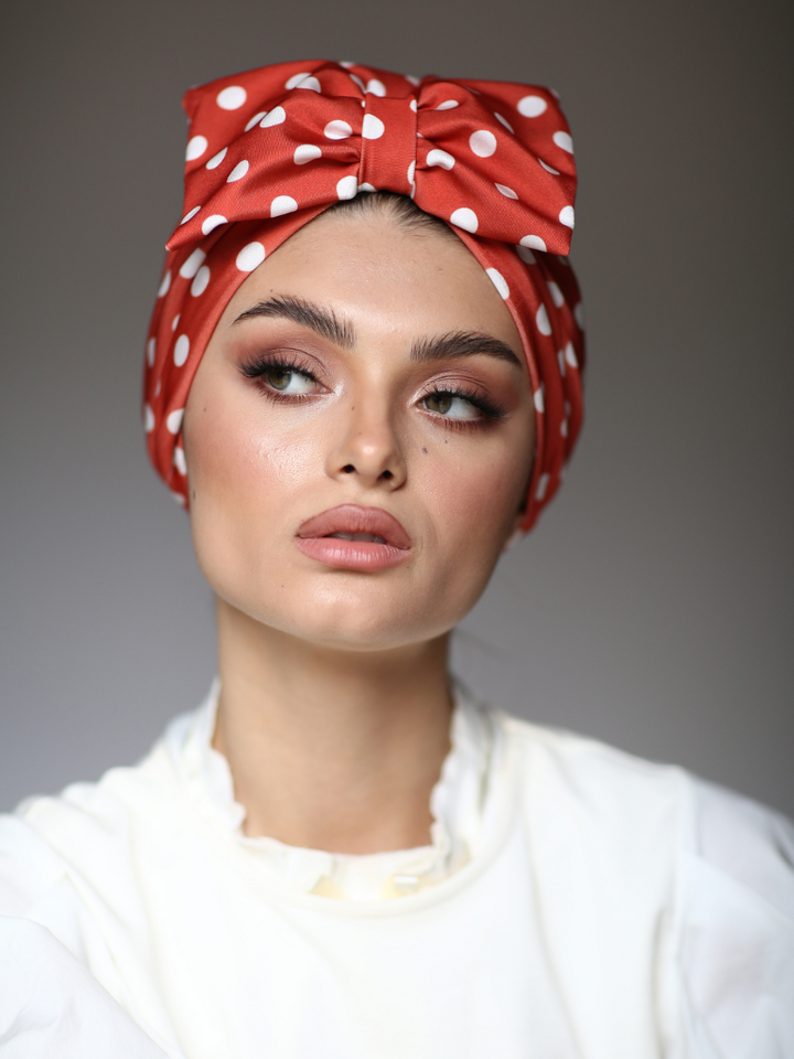 Orange dots turban