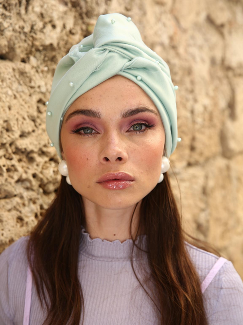 Twist pearl  turban