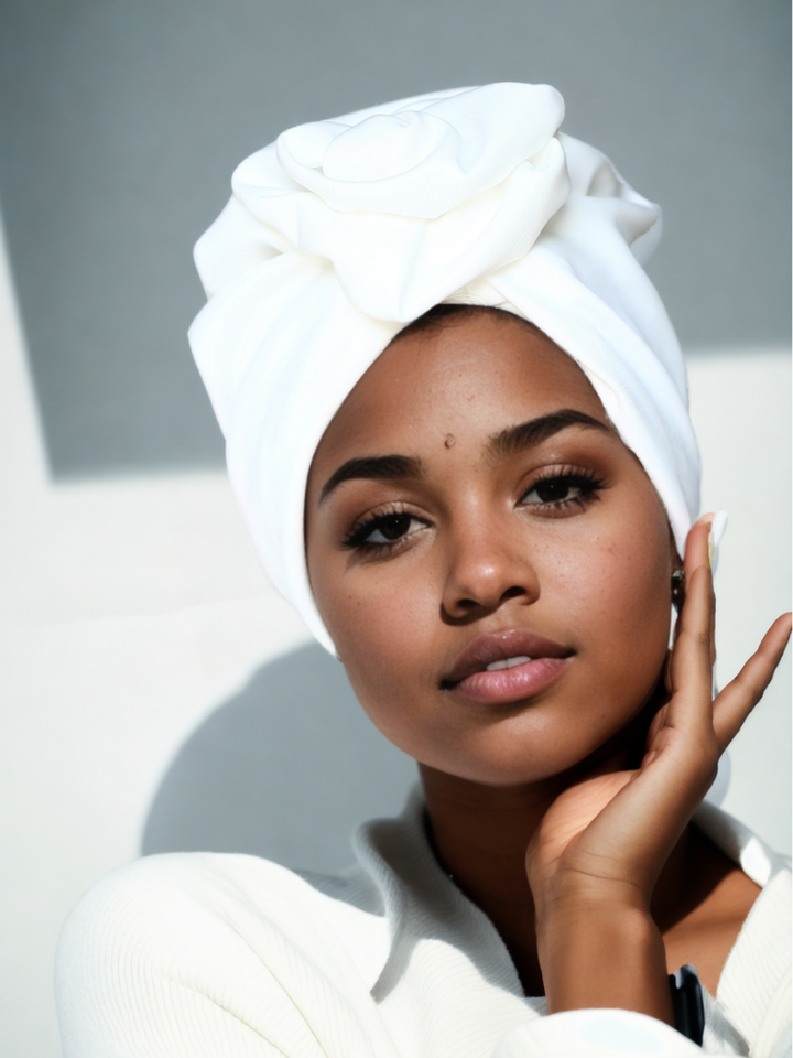 All-Day Comfort white Turban