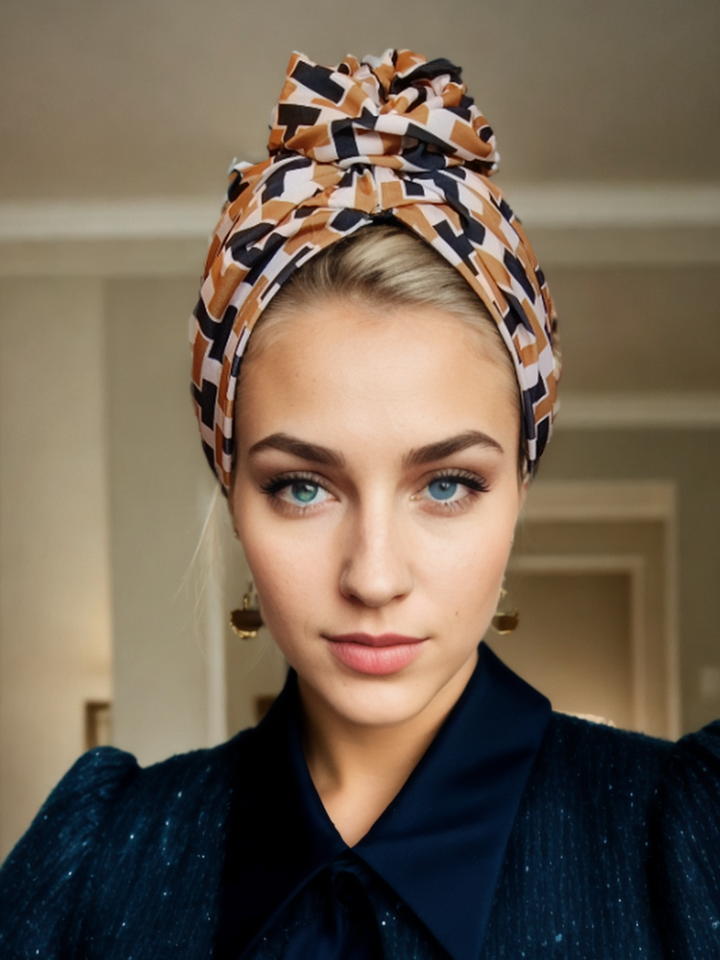 Geometric Print Turban