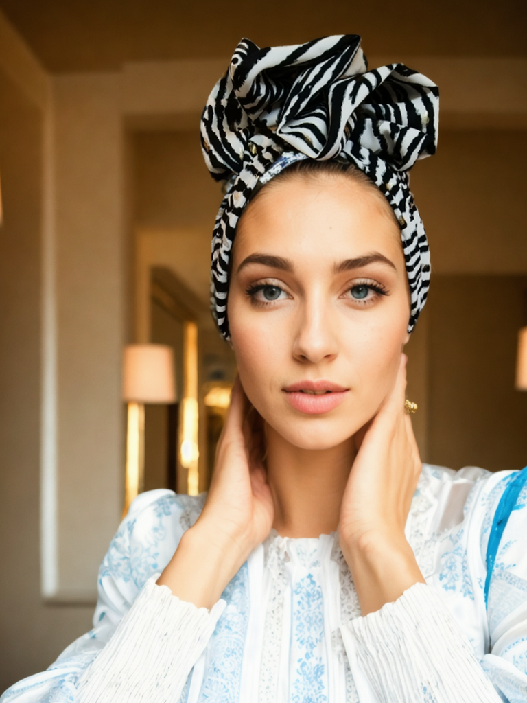 Zebra Pattern Turban