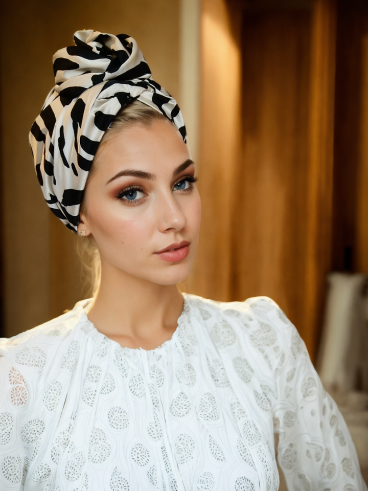 Leopard B&W Turban