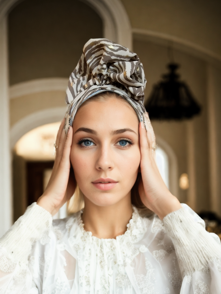 Light Zebra Turban