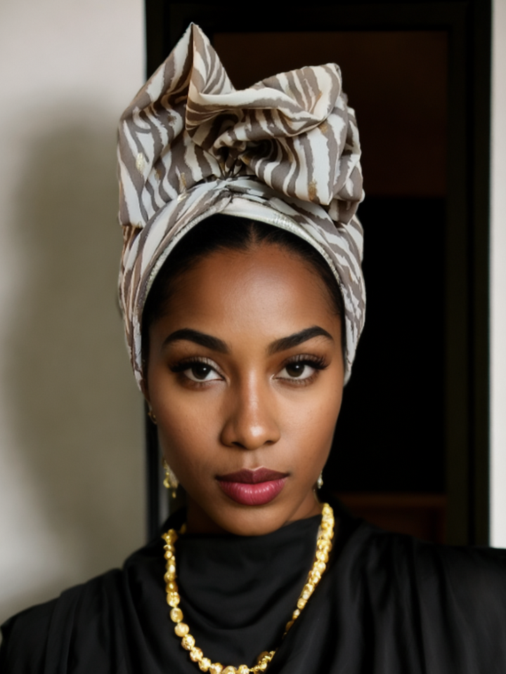 Light Zebra Turban