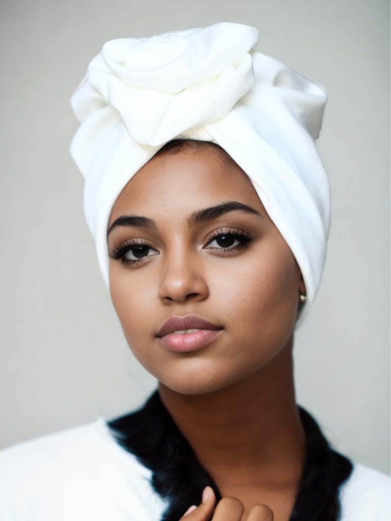 All-Day Comfort white Turban