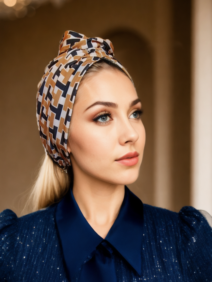 Geometric Print Turban