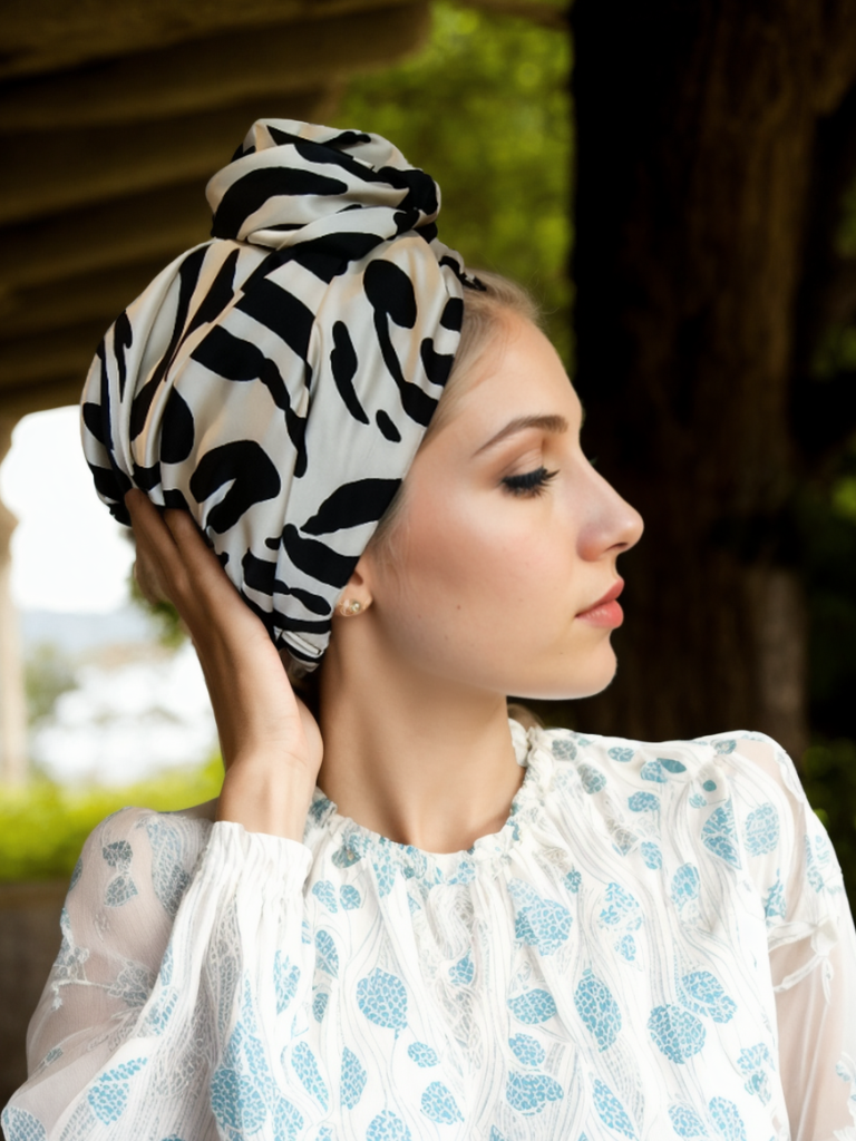 Leopard B&W Turban