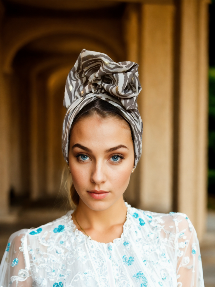 Light Zebra Turban