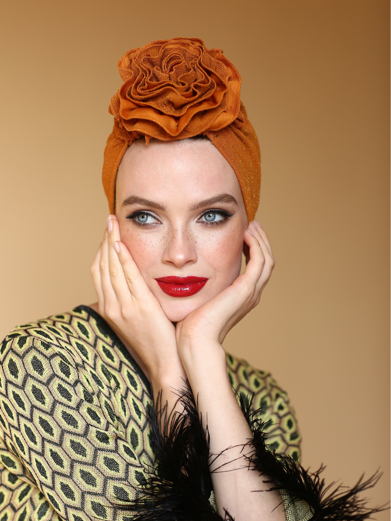 Mustard flower turban