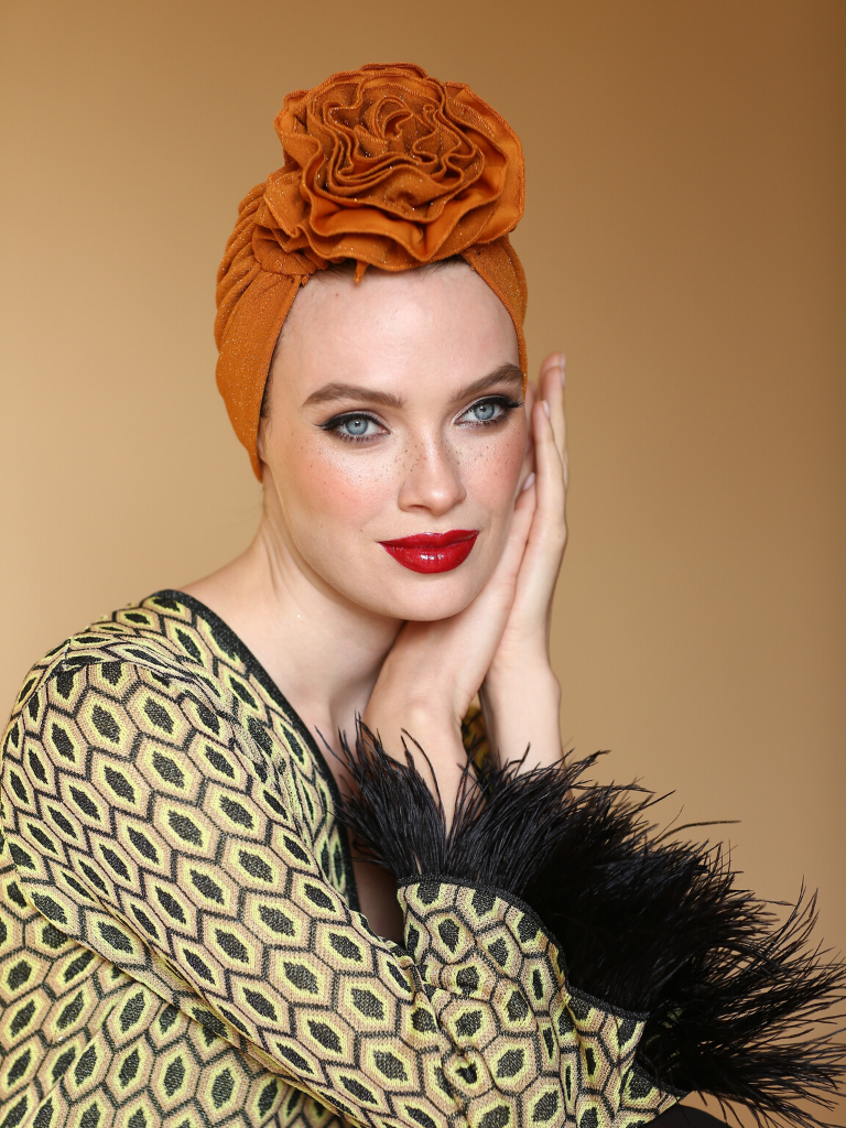 Mustard flower turban