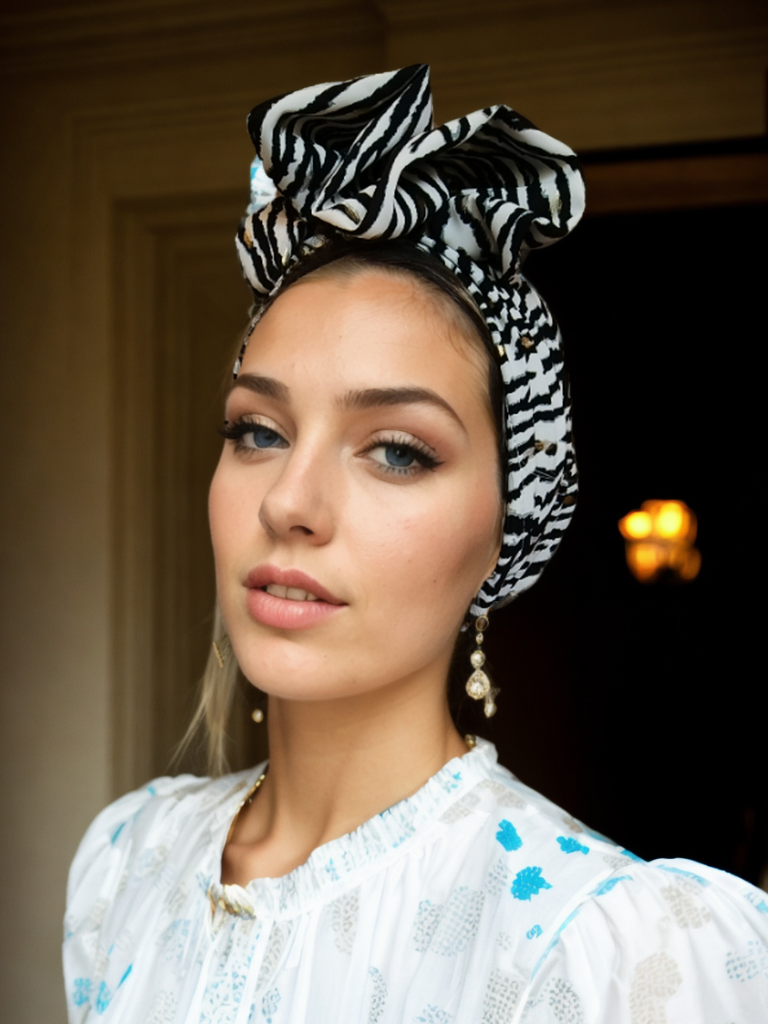 Zebra Pattern Turban