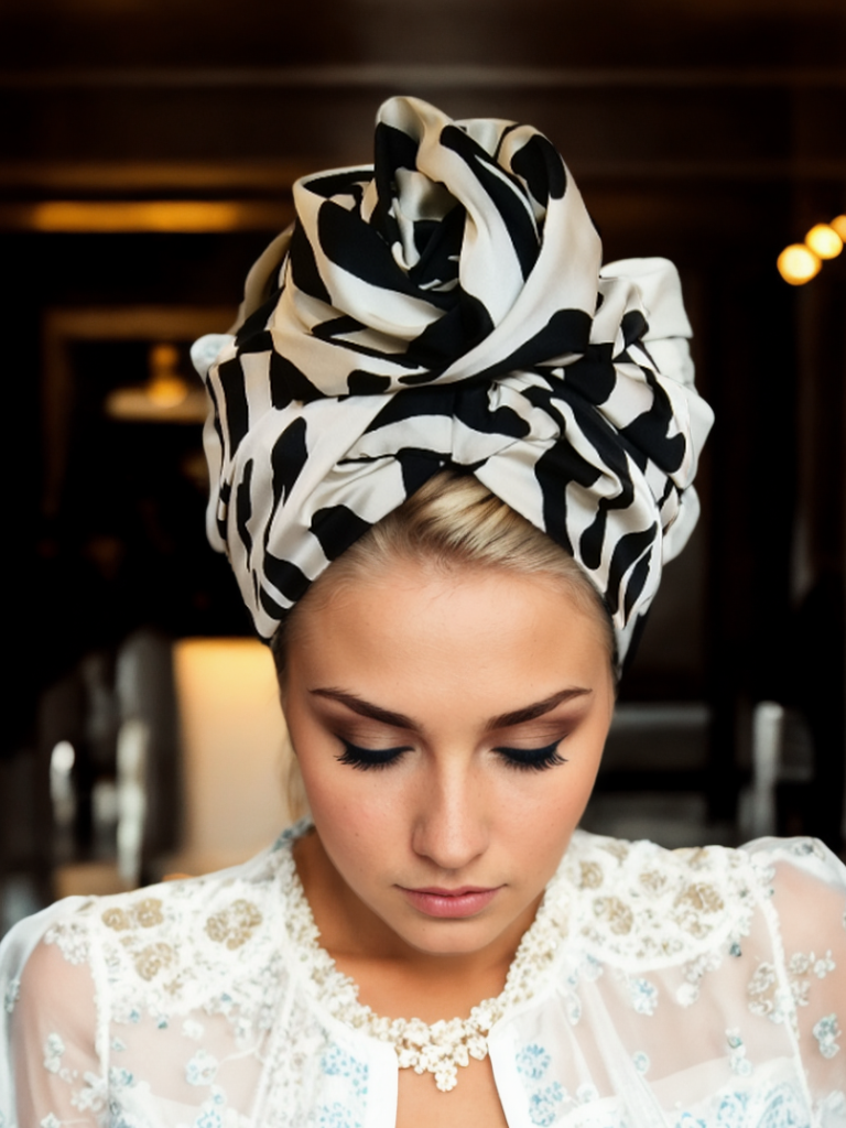 Leopard B&W Turban