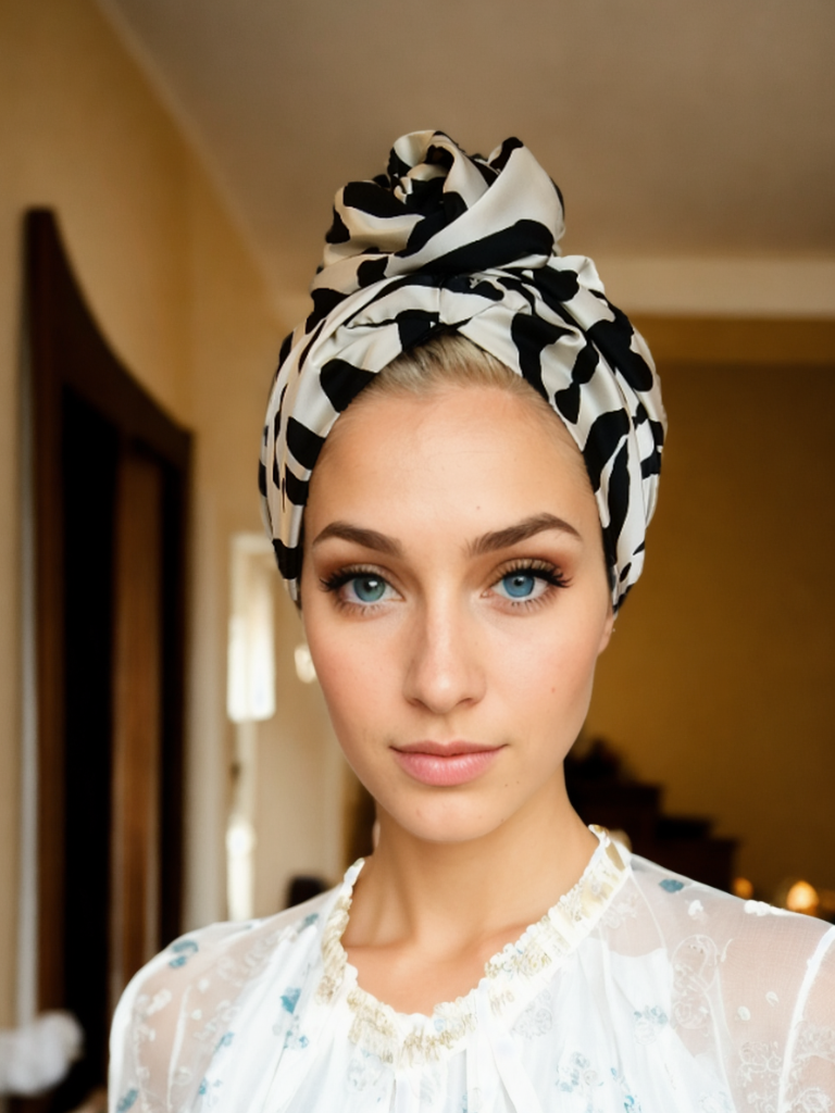 Leopard B&W Turban