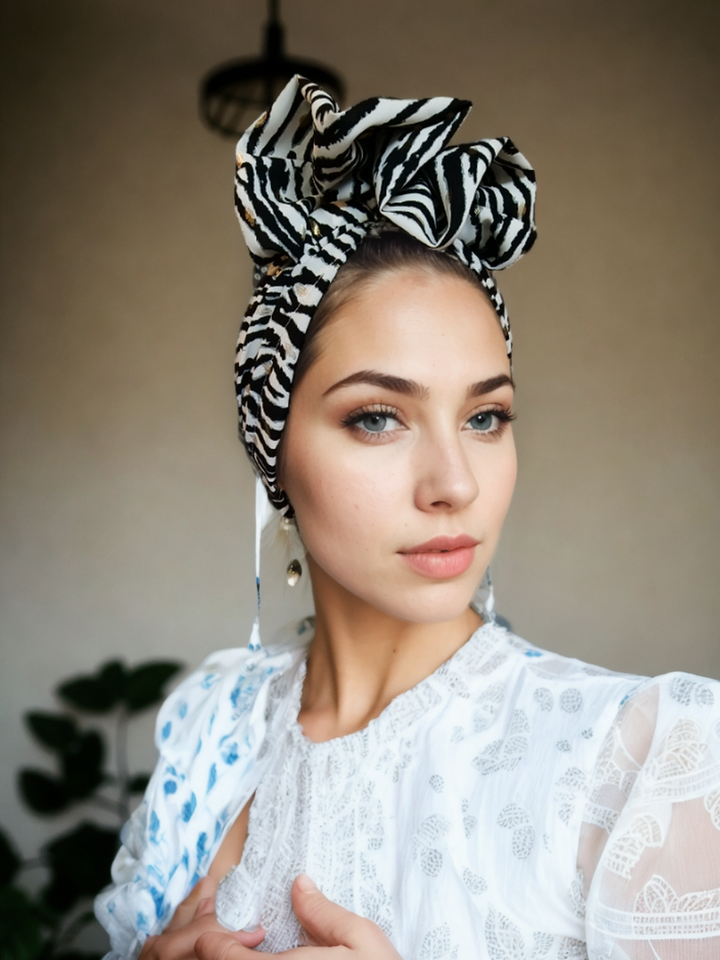 Zebra Pattern Turban