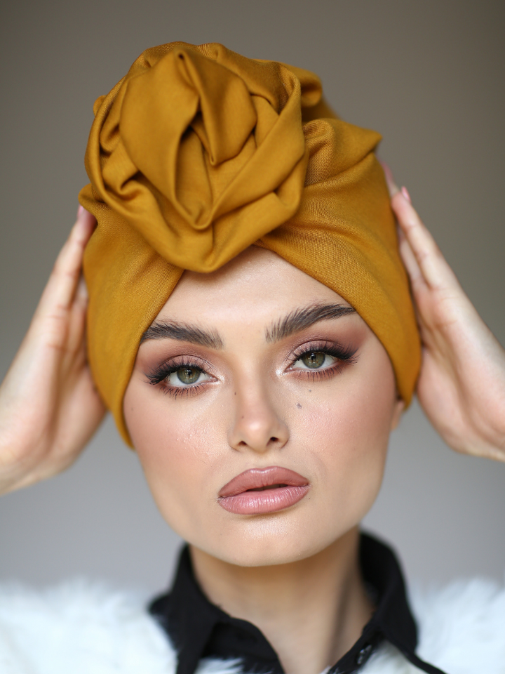 Mustard flower turban