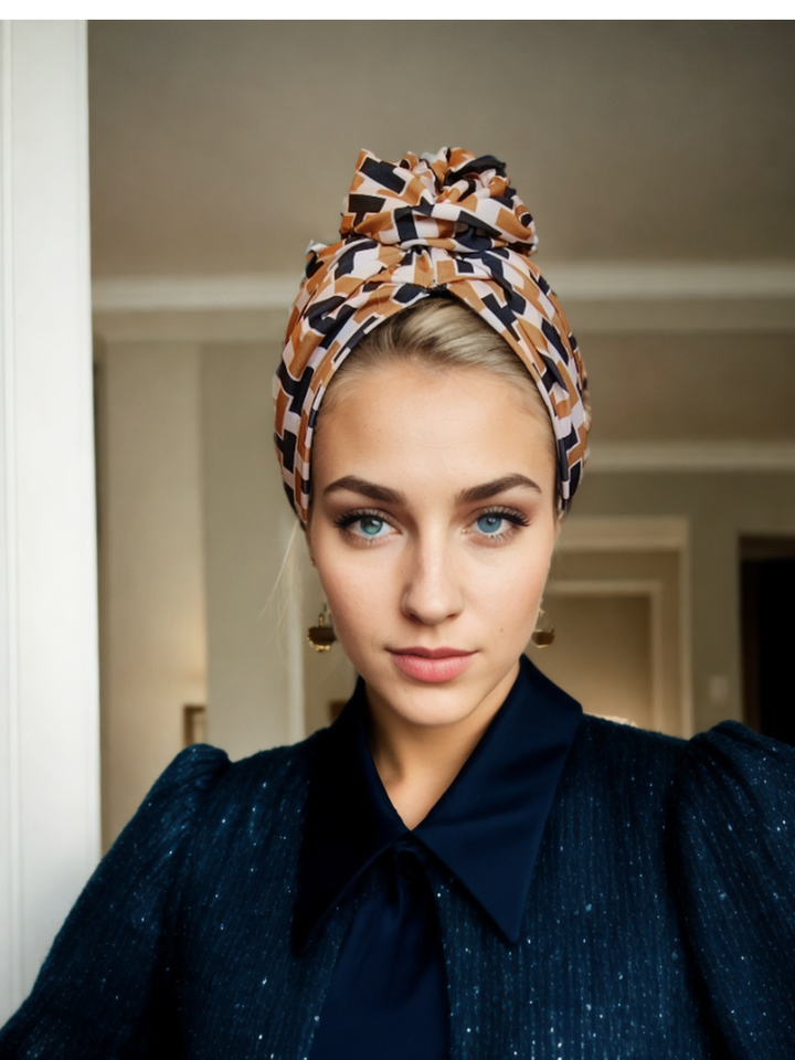 Geometric Print Turban