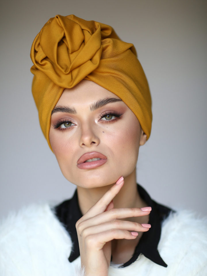 Mustard flower turban