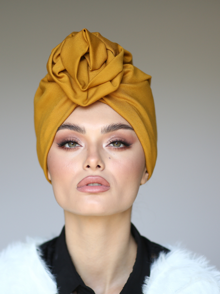 Mustard flower turban