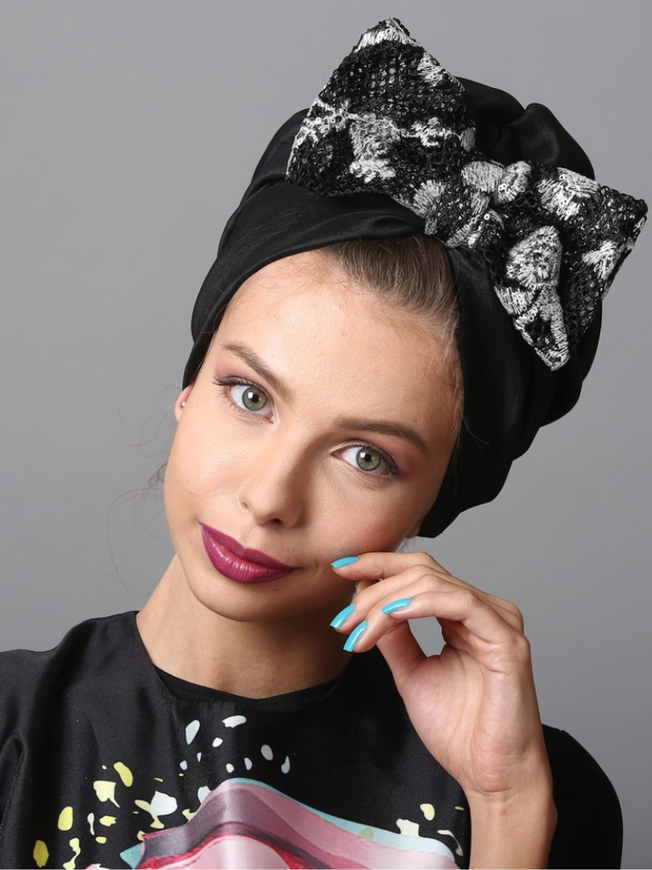 Sequin Turban bow